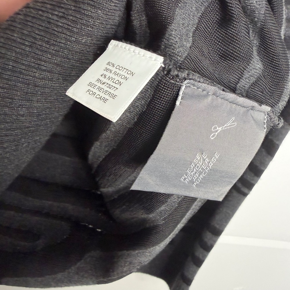 Dana Buchman Signature Zebra Print Cowl Neck Sweater XL Grey Black Y2K Animal - Picture 8 of 10